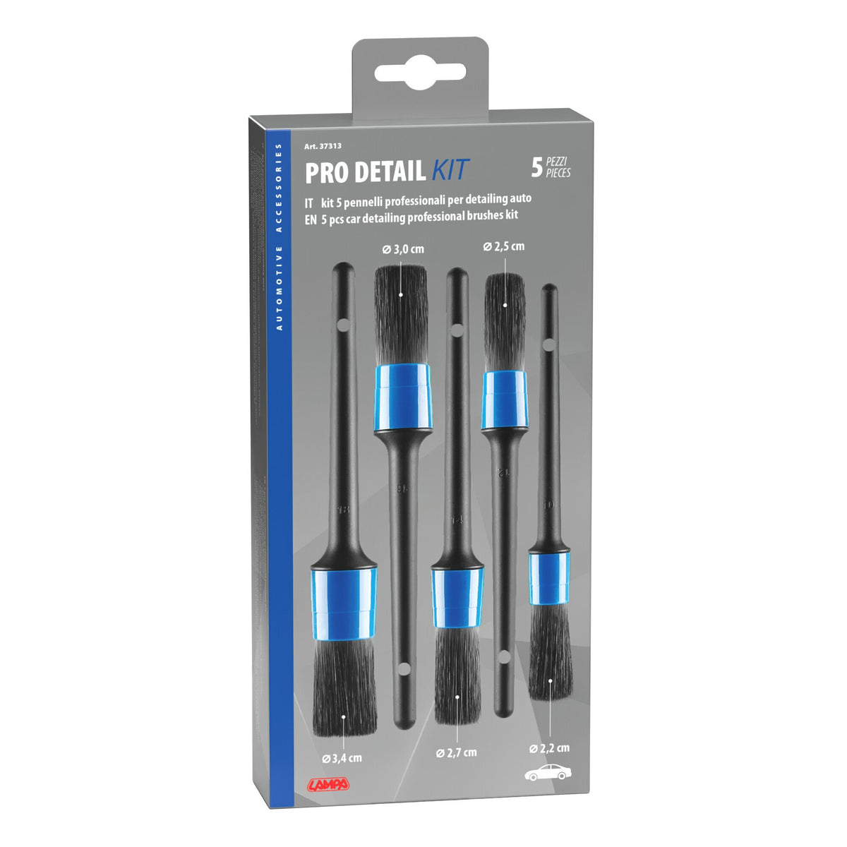 Lampa Pro Detail Kit 5 pennelli professionali per detailing auto 37313