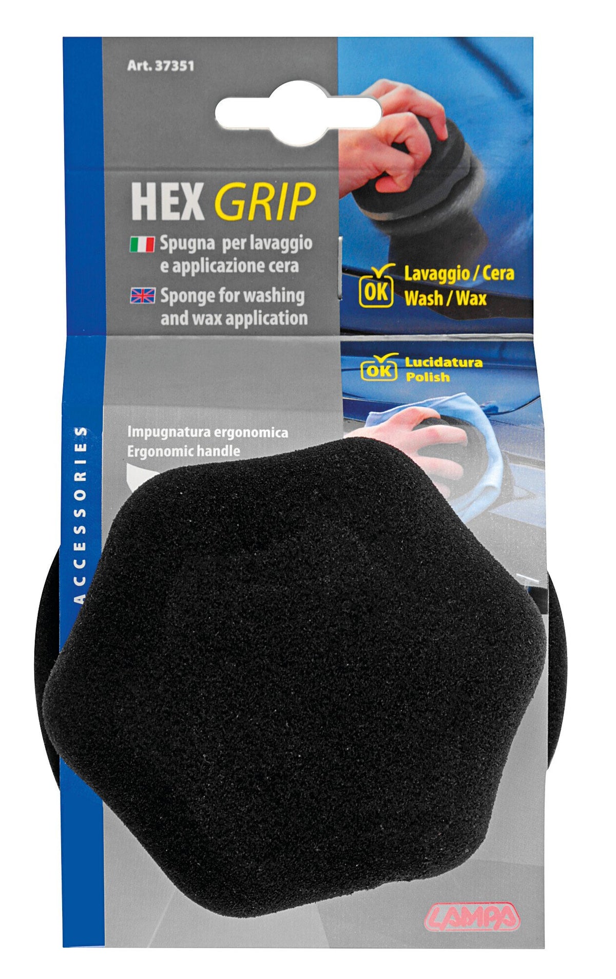 Lampa Hex Grip, spugna per lavaggio e applicazione cera 37351