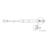 Resorte de gas de acero inoxidable Osculati con ajuste ajustable, ojo-ojo 38.010.00