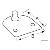 Osculati Placa plana de acero inoxidable esfera 10 mm 38.013.40