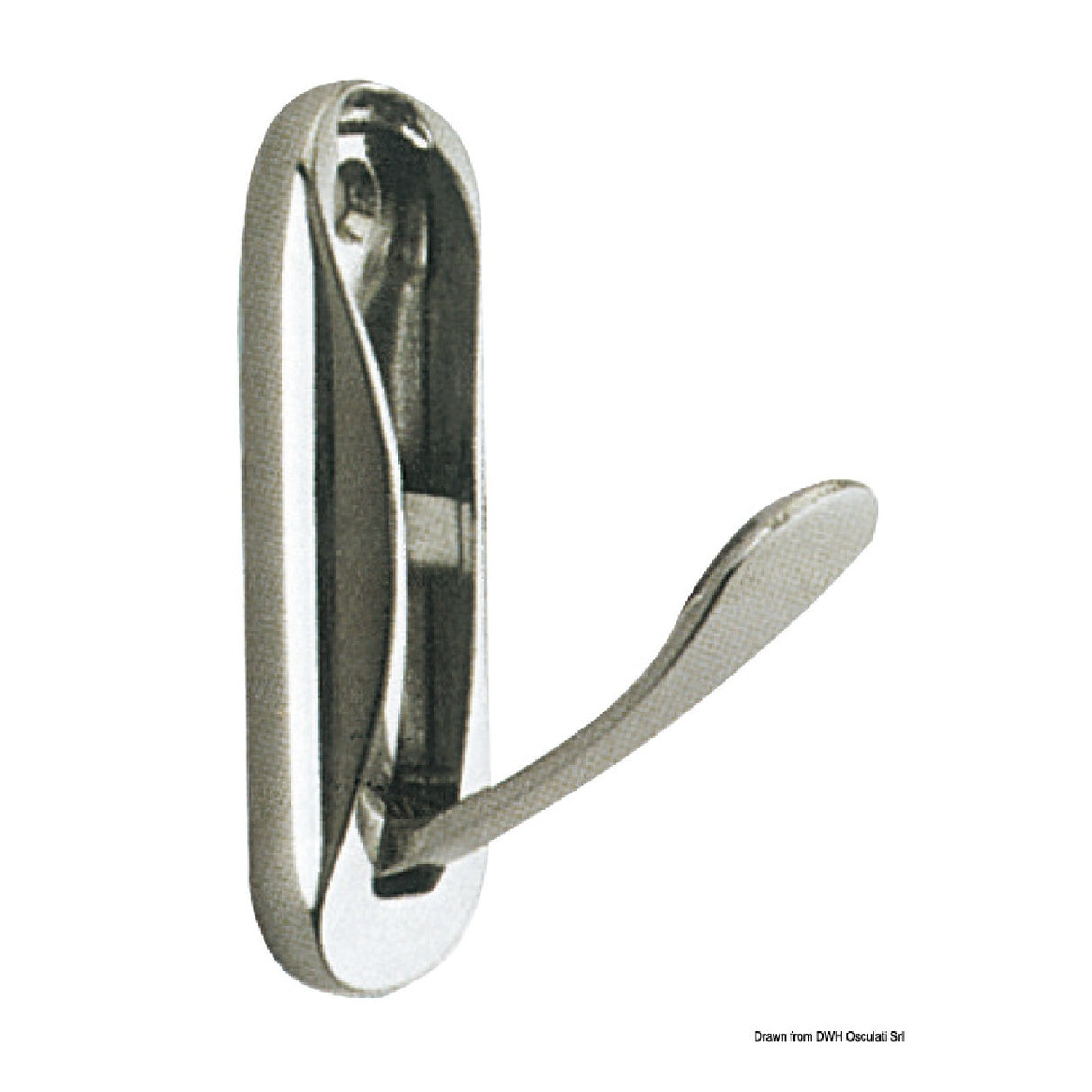 Osculati Retractable brass coat hanger 75x25 mm 38.104.01