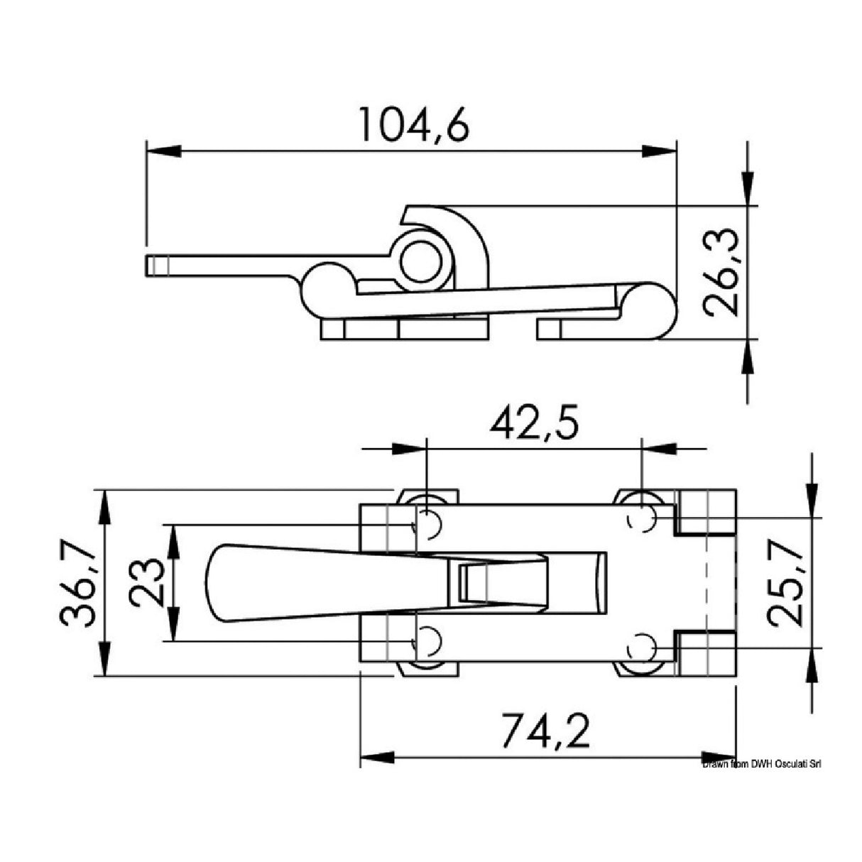 Osculati Lever lock AISI 316 38.107.34