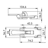 Osculati Lever lock AISI 316 38.107.34