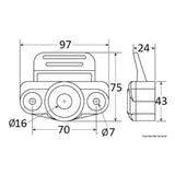 Taco Marine Vertical Concealed Lock