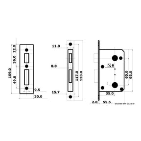 Osculati Serratura Destra esterna con serratura Yale 38.129.30 - AmerigoStore