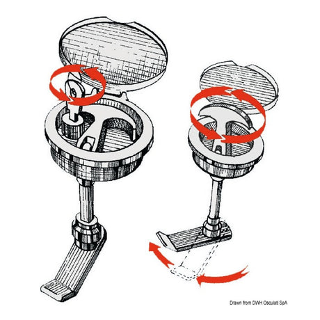 Osculati Chromed Brass Floor Catch 38.140.00