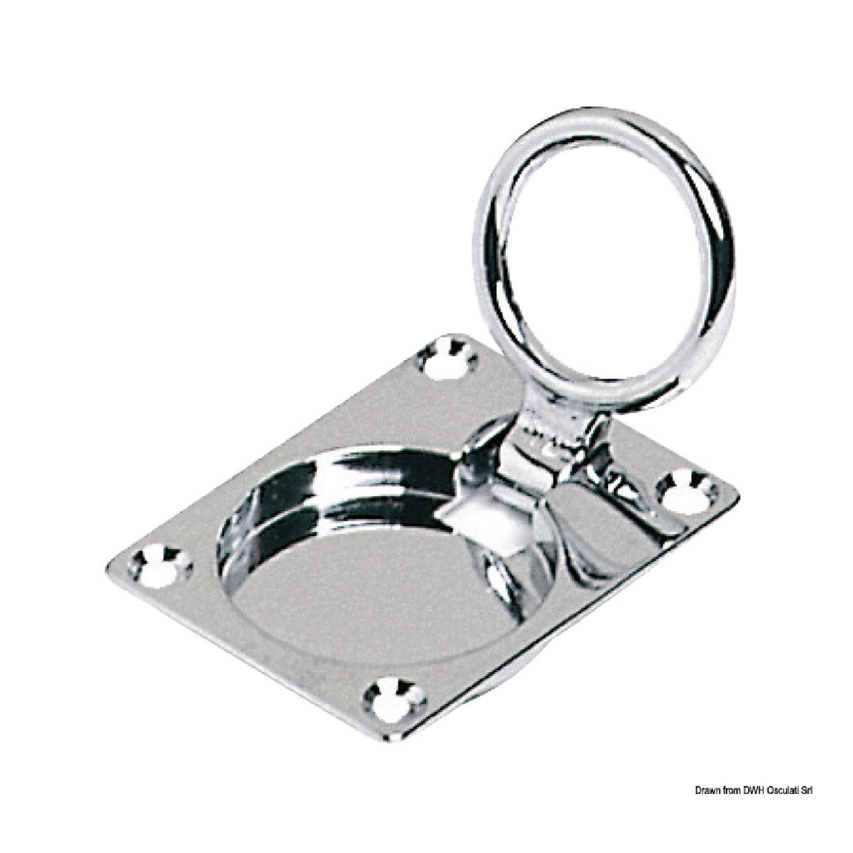 Osculati 65x50 mm verchromter Messing-Dielenlift 38.143.00