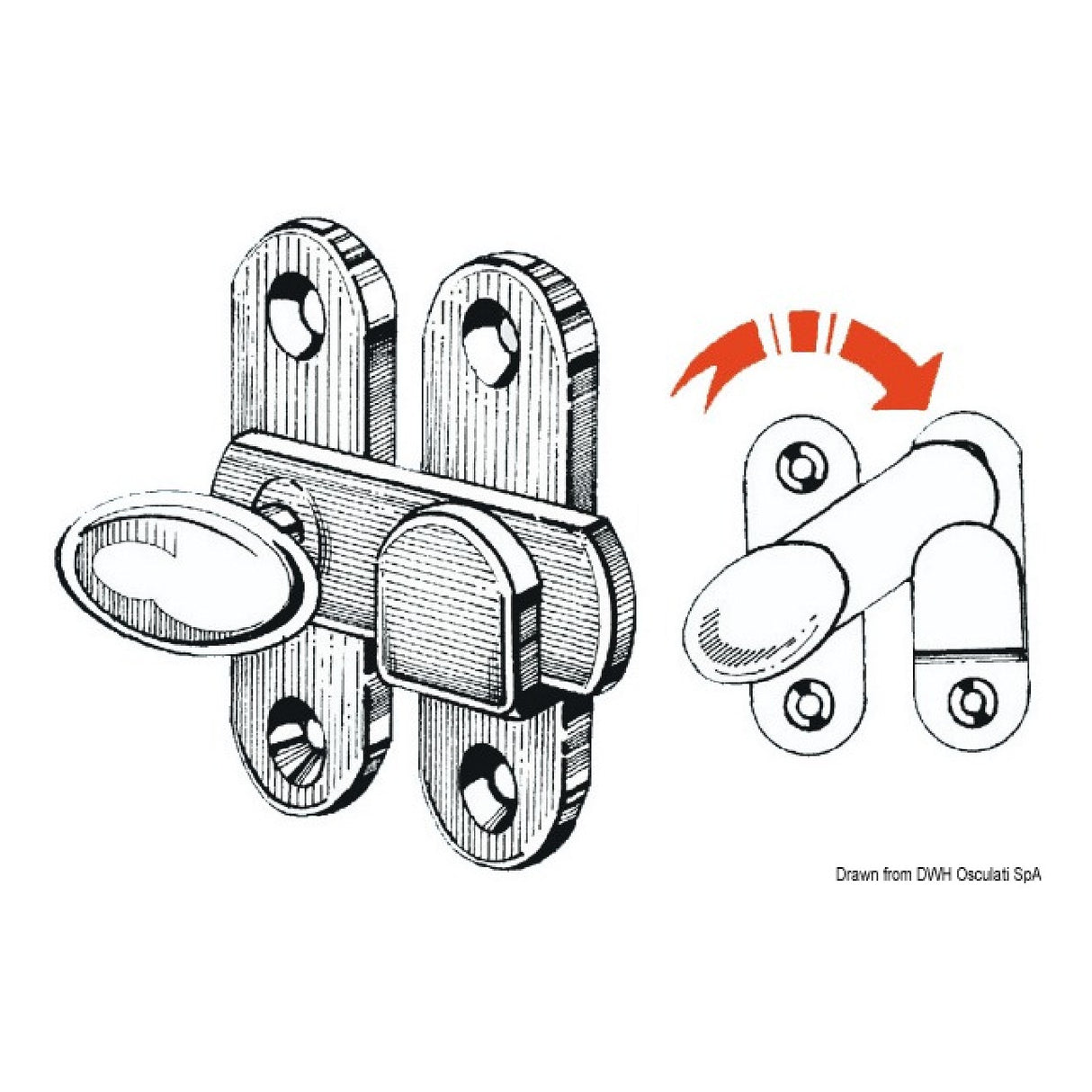 Osculati Türstopperplatte oder Türstopper 38.148.00