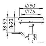 Osculati Alzapagliolo inox + serratura 38.152.21 38.152.21
