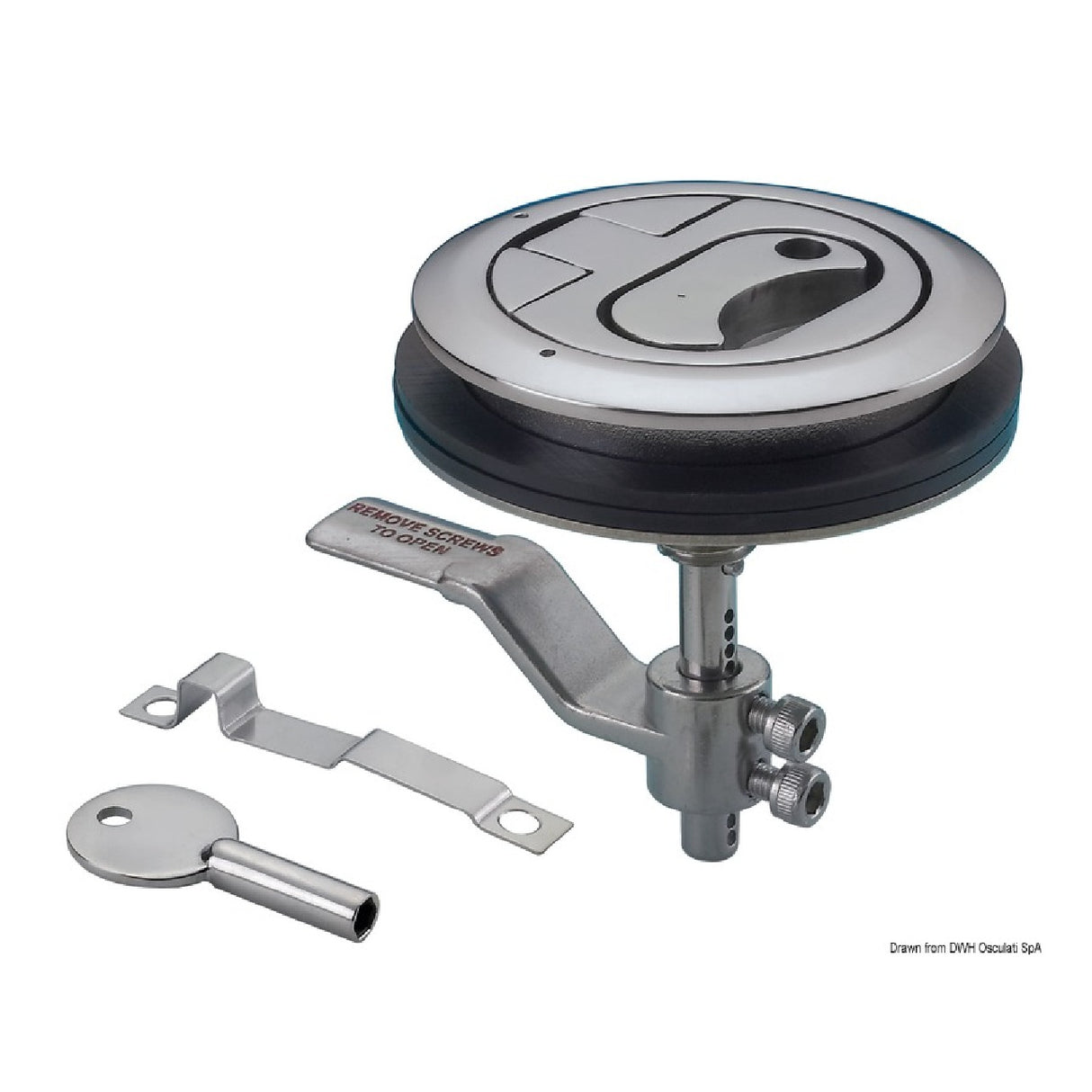 Osculati Alzapagliolo inox + serratura 38.152.21 38.152.21