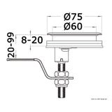 Osculati Alzapagliolo CAM LATCH con serratura 38.152.51