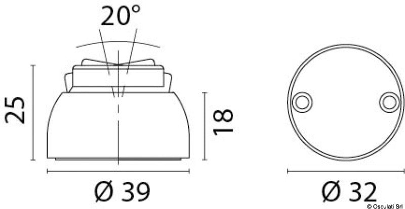 Tope de puerta magnético Osculati 7,5 kg para uso exterior en latón cromado 38.155.21