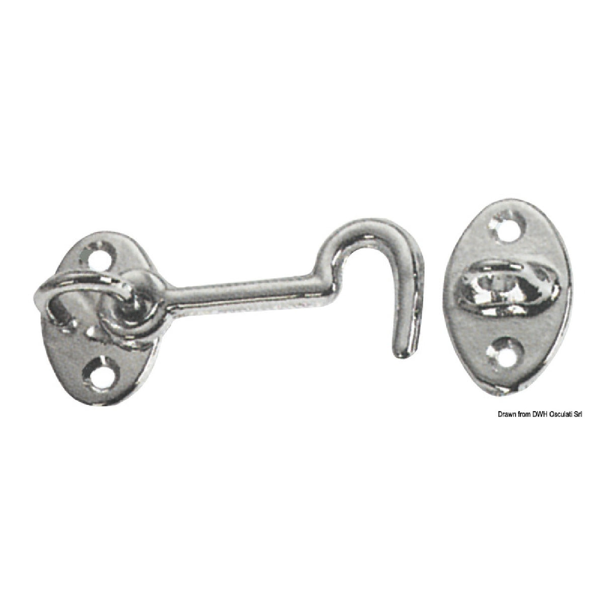 Osculati Chromed brass hook 38.174.10