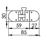 Osculati Anti-Vibrations-Riegel 85x31 mm 38.177.01
