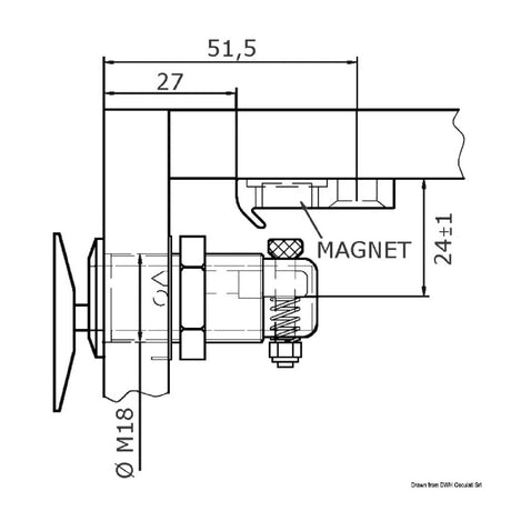 Osculati Scrocco Magnetico Ovale Tipo A Magnetico 38.179.45