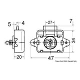 Osculati Mini-Riegel, poliertes Messing, 16 mm, 38.182.04