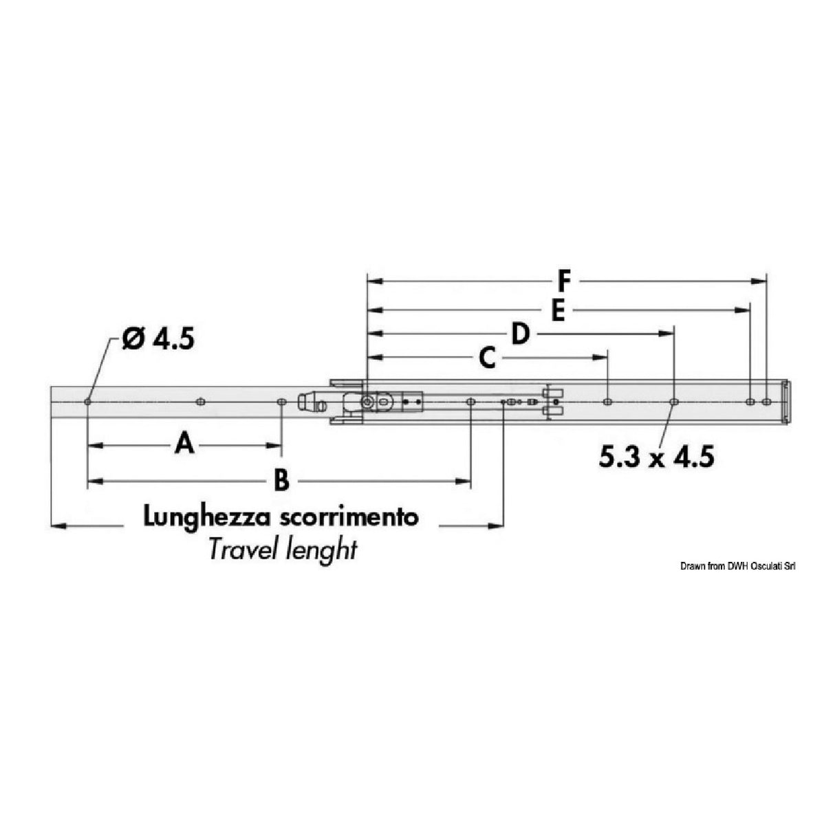 Sugatsune Edelstahl-Schlitten