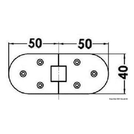 Osculati Cerniera microfuse mm 100x40 di precisione 38.290.20