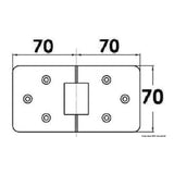 Osculati Cerniera microfuse mm 140 x 70 di precisione