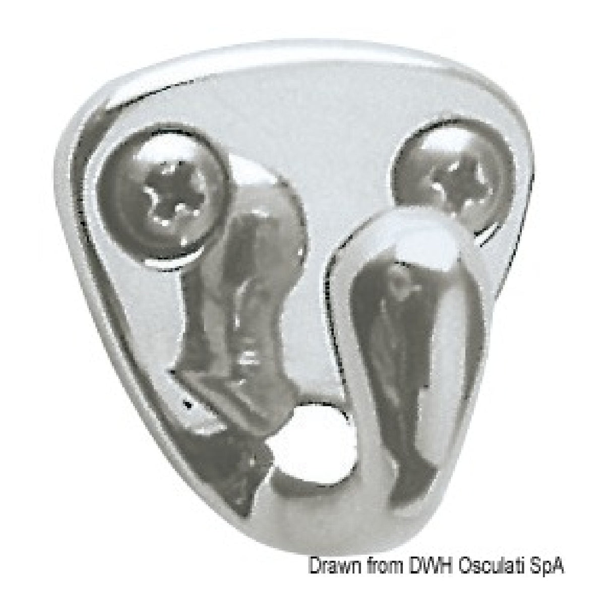 Osculati Compact Doppelschraub-Gusshaken 38.301.10 - 1 Packung mit 10 Stück 38.301.10