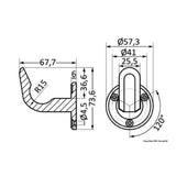Osculati Hochfester Haken mit unsichtbaren Schrauben 38.301.15