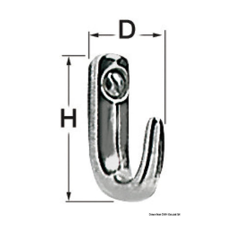 Osculati Edelstahlhaken 38.313.30
