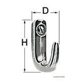 Gancho de acero inoxidable Osculati 38.313.30