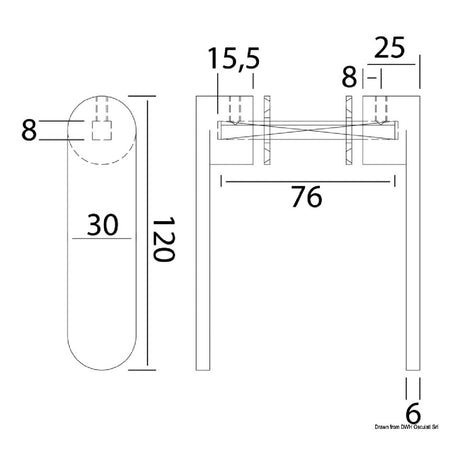 Osculati Maniglietta Nauta R Inox 8 mm 38.348.41