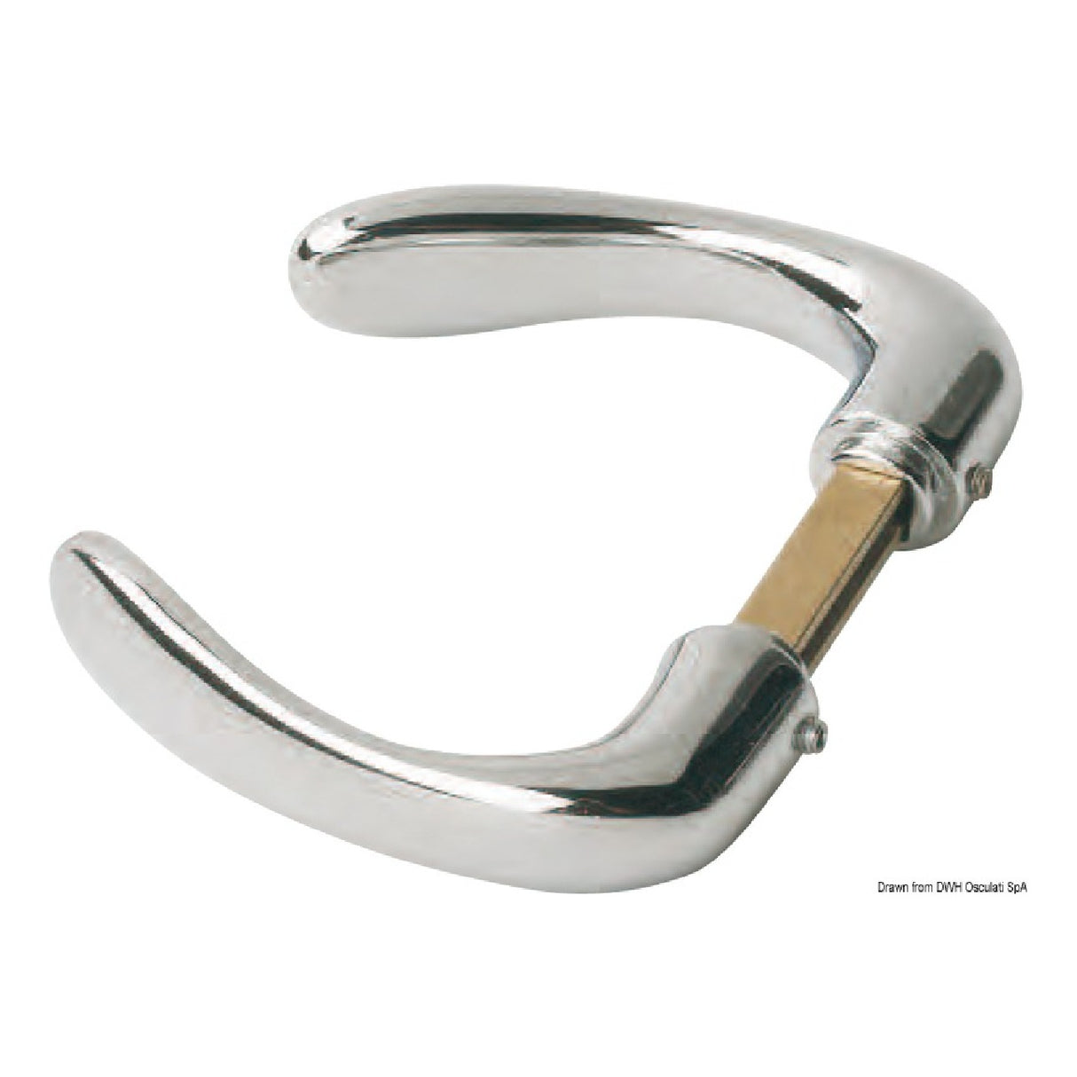 Tirador de latón cromado Osculati de 85 mm 38.348.47 - 1 par 38.348.47