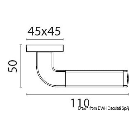 Osculati Coppia di maniglie in ottone cromato 110 mm