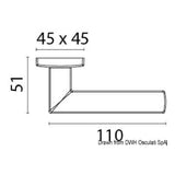 Osculati Coppia maniglie Square in ottone cromato