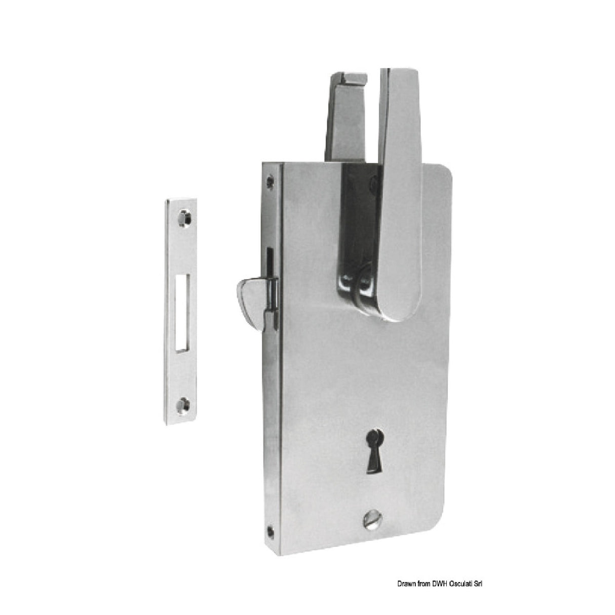 Osculati Einbauschloss für Schiebetüren mit herkömmlichem Schlüssel 38.348.71