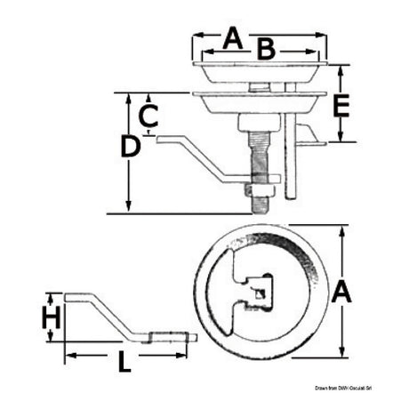 Osculati Alzapagliolo inox 70 mm 38.426.80