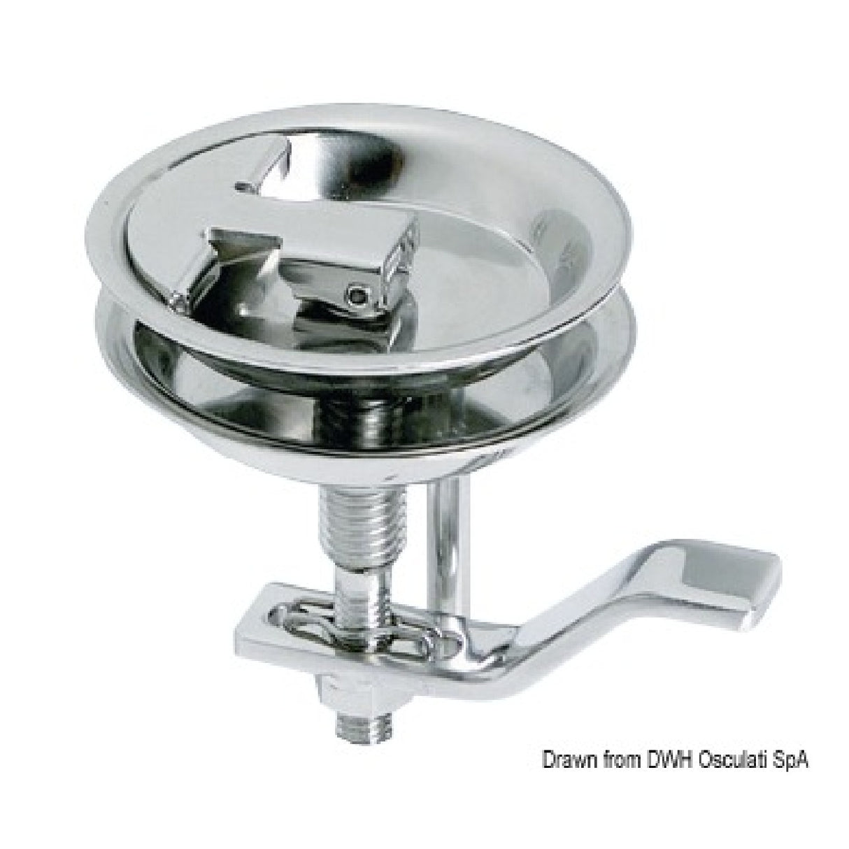 Elevador de suelo de acero inoxidable Osculati 90 mm 38.426.86