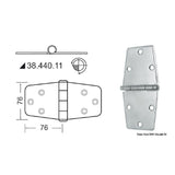 Bisagra Osculati 2 mm 152x76 mm 38.440.11