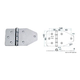 Osculati Maxi hinge 180x100 mm 38.440.15