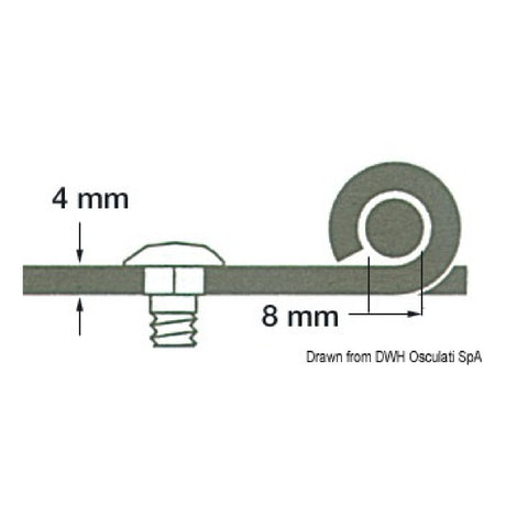Osculati Maxi hinge 180x100 mm 38.440.15