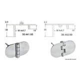 Osculati Cerniera inox 68,5x38,5 mm 38.441.68