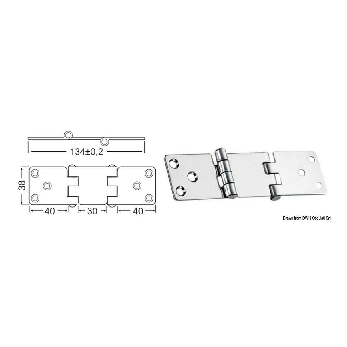 Osculati Cantilever Hinge 2 mm 38.441.82 38.441.82