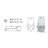 Bisagra voladiza Osculati 2 mm 38.710.12 38.710.12