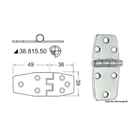 Osculati Hinge 2 mm 38.815.50 38.815.50