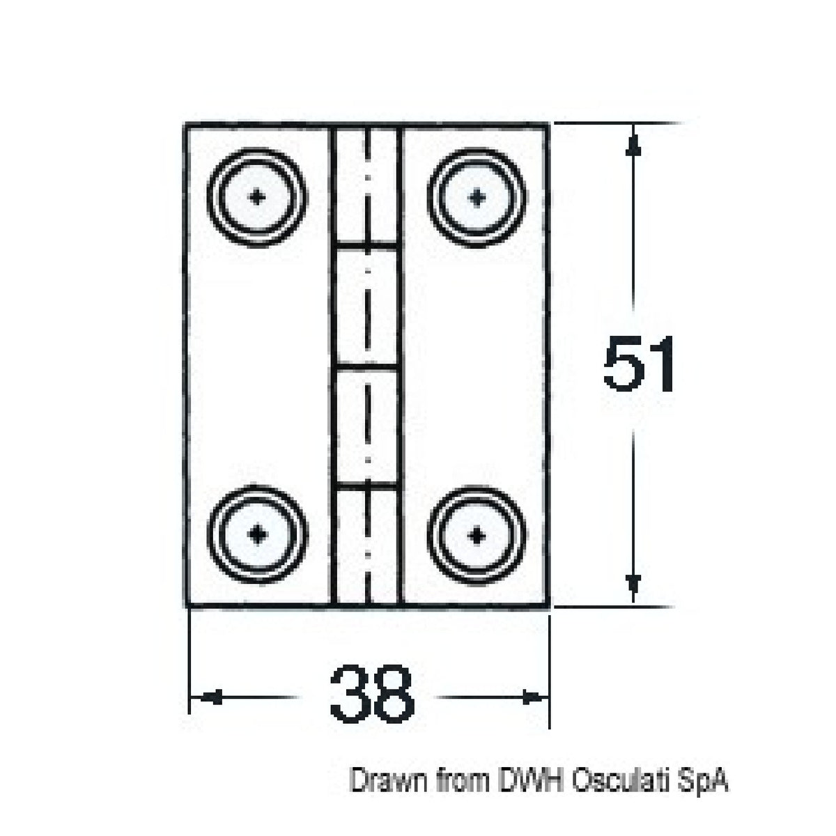 Osculati Scharnier 1,7 mm 38.821.01