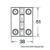 Osculati Scharnier 1,7 mm 38.821.01