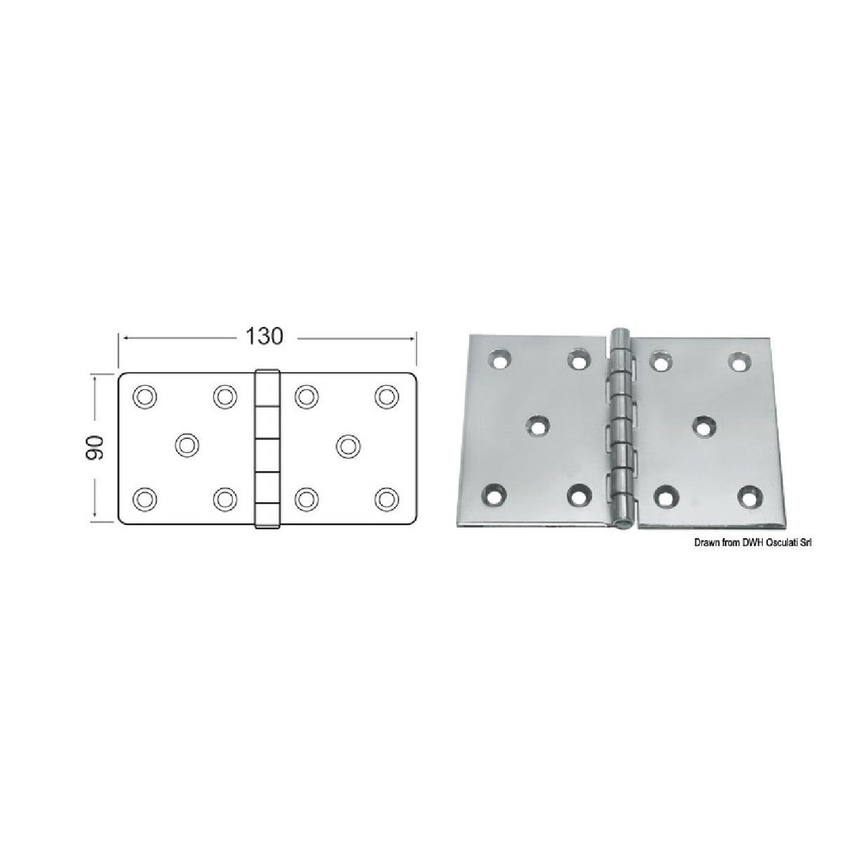 Osculati Scharnier 2,5 mm 38.822.06 38.822.06