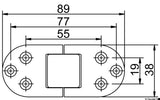 Bisagra autoportante Osculati con 2 pasadores 76x38 mm 38.832.20
