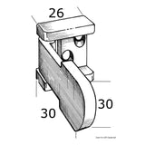 Osculati Stainless steel hinge 54x30 38.926.00