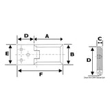 Osculati Scharnier für Pyramid 90 Luken 38.929.01