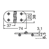 Osculati Hinge 38.963.10