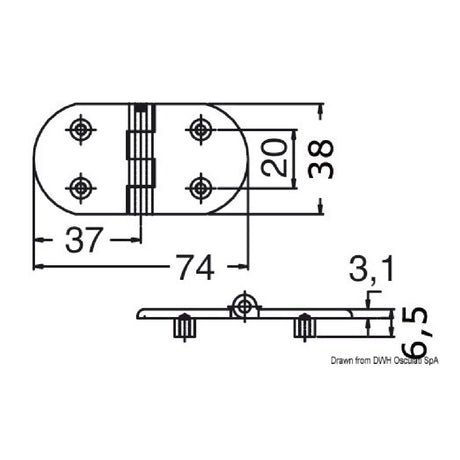 Osculati Hinge 38.963.10