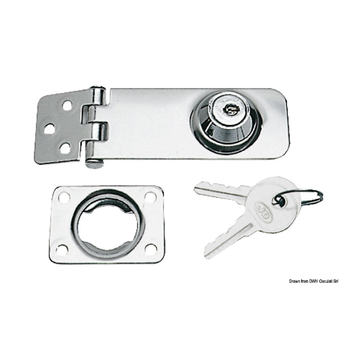 Osculati Lock with key 80x30 38.978.00